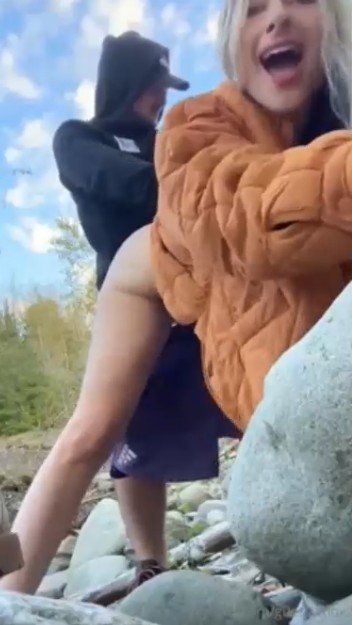 Guesswhox2 Gets Sneaky Fucked Outdoor After Hiking
